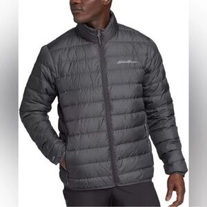 Eddie Bauer Men's Gray/Blue Down Puffer Jacket Large